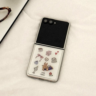 Sweet Bunny Galaxy Z-Flip Fold 8 MagSafe Silver Bumper Case