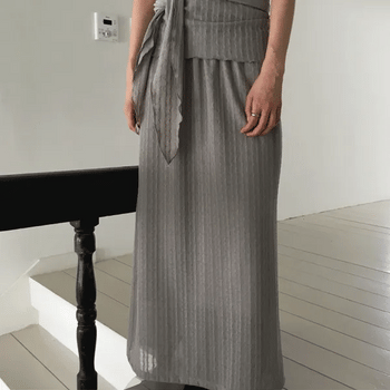 Flow Knit Long Skirt (3 colors)