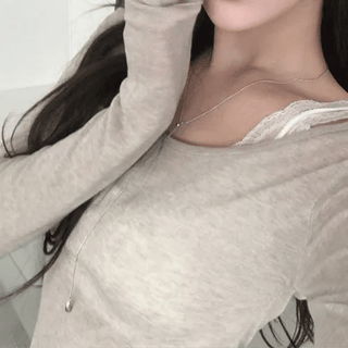 Elu Silver Long Necklace