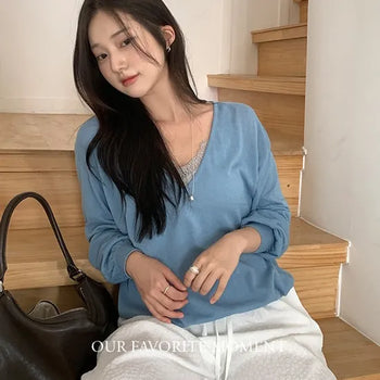 Low Deep V Loose Fit Knit