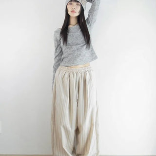 Cozy striped jogger pants