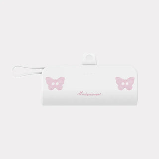 Puff Shell Butterfly Docking Power Bank for iPhone and Galaxy Mini 5000mAh