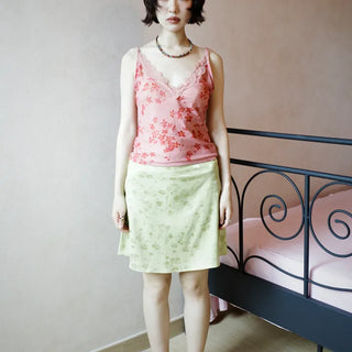 Jacquard satin skirt