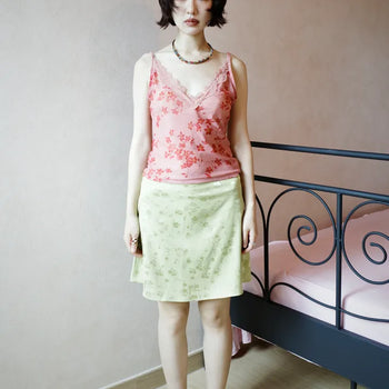 Jacquard satin skirt