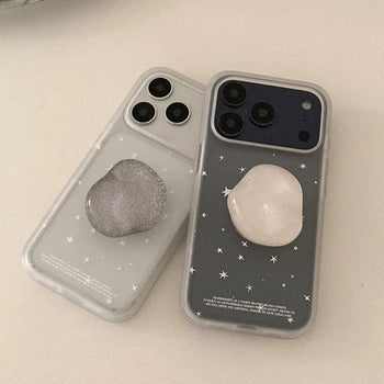 [SET] Twinkling Star Pattern Translucent Phone Case + Choose 1 Pebble Talk