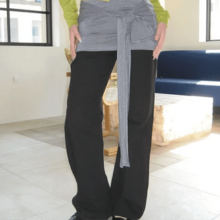 LOW-RISE STRIPED PANTS