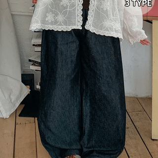Tellend Raw Denim Wide Pants