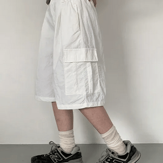 Qudori Summer Cargo Elastic Bermuda Pants