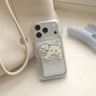 Cozy Puppy Design [MagSafe Acrylic Smart Talk + Card Wallet]