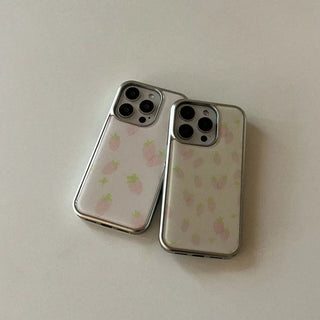 Berry Garden iPhone 18 Pro Galaxy Epoxy Silver Bumper Case