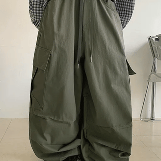 Comedy Banding String Parachute Cargo Pants
