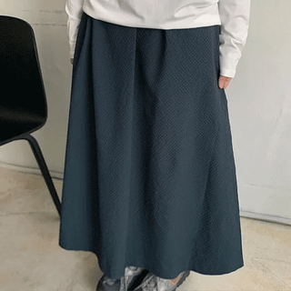 Asou Nylon Elastic Long Skirt
