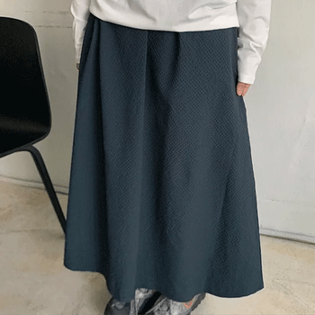 Asou Nylon Elastic Long Skirt