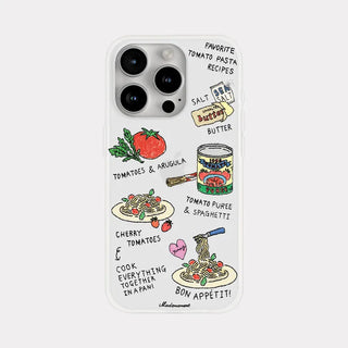 Favorite Tomato Pasta iPhone 17 Pro Clear Translucent Jelly Case