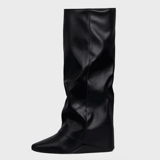 Shirred Wide Boots