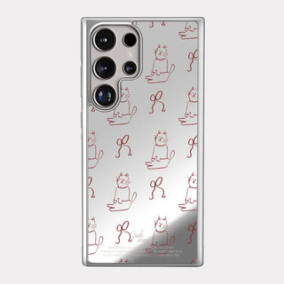 i like cat iPhone silver mirror bumper case