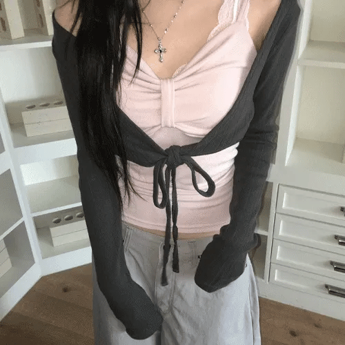Shiro Ribbon Sleeveless