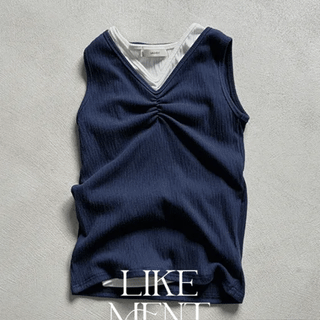 Nigel Summer Ribbed Shirred Sleeveless
