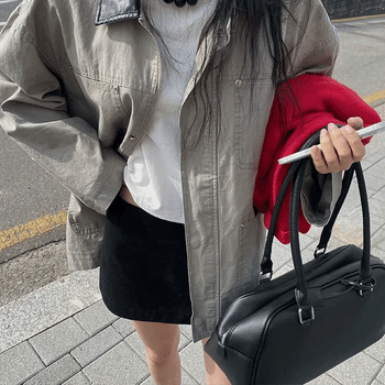 Oversized work-dyed field jacket