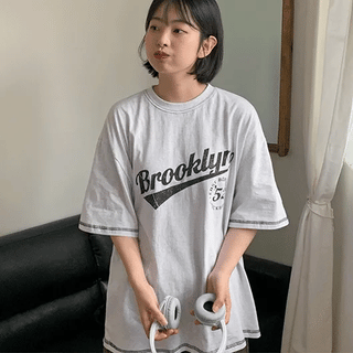 Muho Print Oversized Short Sleeve T-shirt