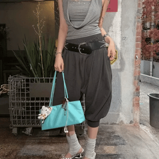 SYRUP Jogger Capri Pants  | Harem Pants Capri Pants Mintcore Color Pop