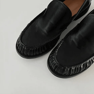 Hey Round Shirred Loafers