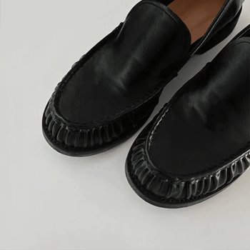Hey Round Shirred Loafers