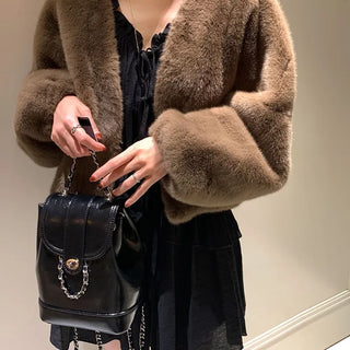 Brownie fur cardigan