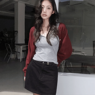 O'Brenne Vintage Washed Mini Skirt Pants