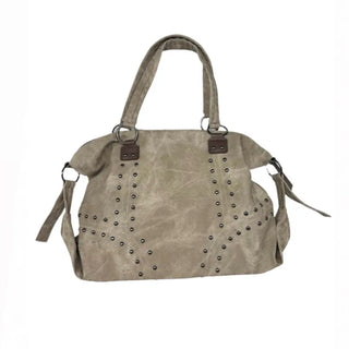 Dev Studded Washed Big Shoulder Bag