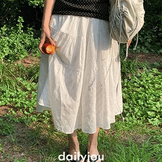 Hudson Cotton Tiered Long Skirt