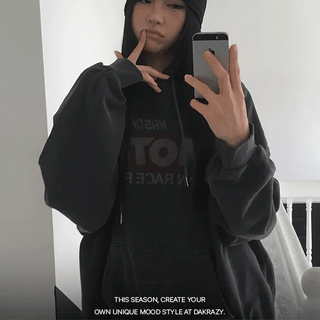 Lettering Pigment Oversized Hoodie