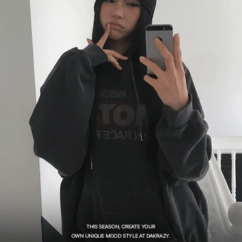 Lettering Pigment Oversized Hoodie