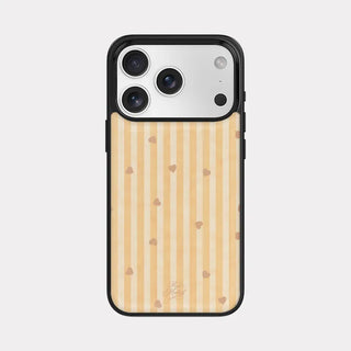 Candy Stripe iPhone 18 Pro Galaxy Epoxy Black Bumper Case