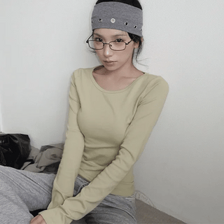 Bien Eyelet Ribbed Cotton Hair Band
