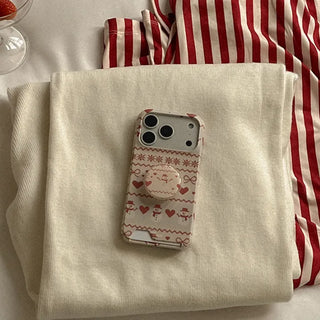 Winter Snowman iPhone 17 Pro Card Holder Hard Case