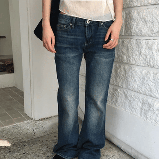 Eden Pocket Bootcut Denim Pants (1 color)