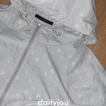 Levan Dot Two-Way Windbreaker Hooded Jumper