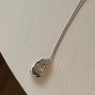 Surgical oval long necklace