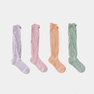 Remy Delicate Fit See-through Pleated Long Socks