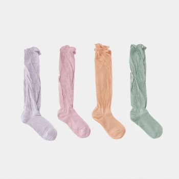 Remy Delicate Fit See-through Pleated Long Socks