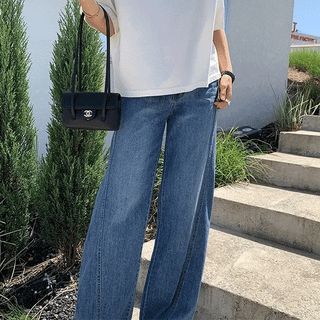 Mock Bean Summer Light Blue SemiBootcut Denim