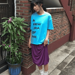 Noia Lettering Loose Fit Short Sleeve T-shirt