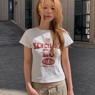 Kenny Lettering Crop Short Sleeve T-shirt