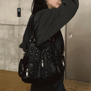 Black Eyelet Bag