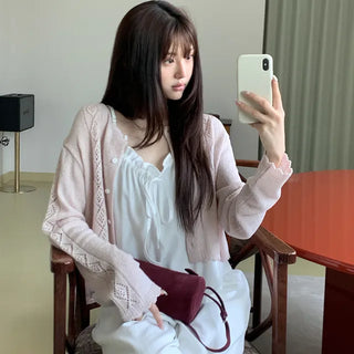 LIKEMENT Sharcol Summer Pleated Cardigan