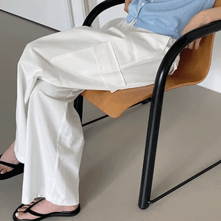 Janey Summer Cotton Cargo Back Elastic Pants