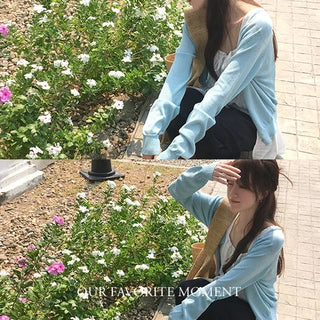 Sage Cooling Round Color Cardigan
