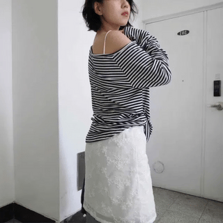 Nana Corsage Chiffon Midi Skirt