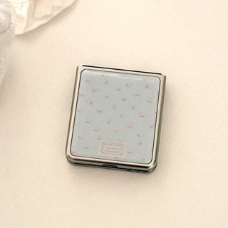 Tiny Rose Garden Galaxy Z-Flip Fold 8 Epoxy Silver Bumper Case